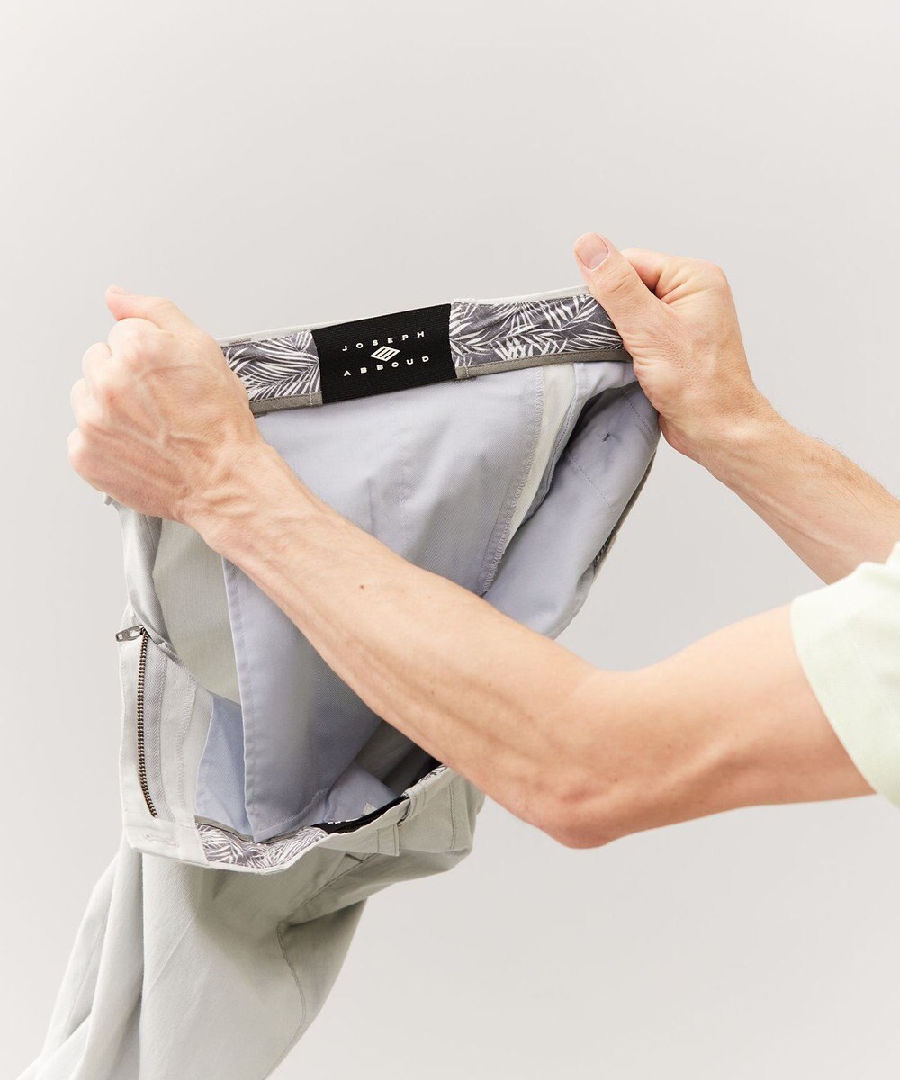 JOSEPH ABBOUD 【ウエストも伸びる/Eco撥水】オーガニックマイクロピケストレッチ パンツ 