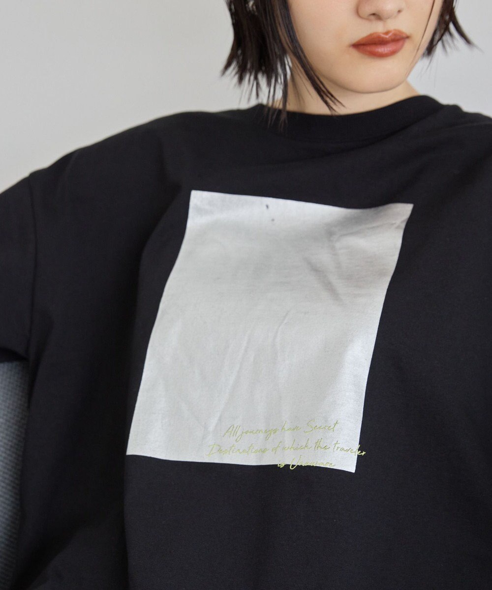 AMERICAN HOLIC ボックス箔プリントロングTシャツ 