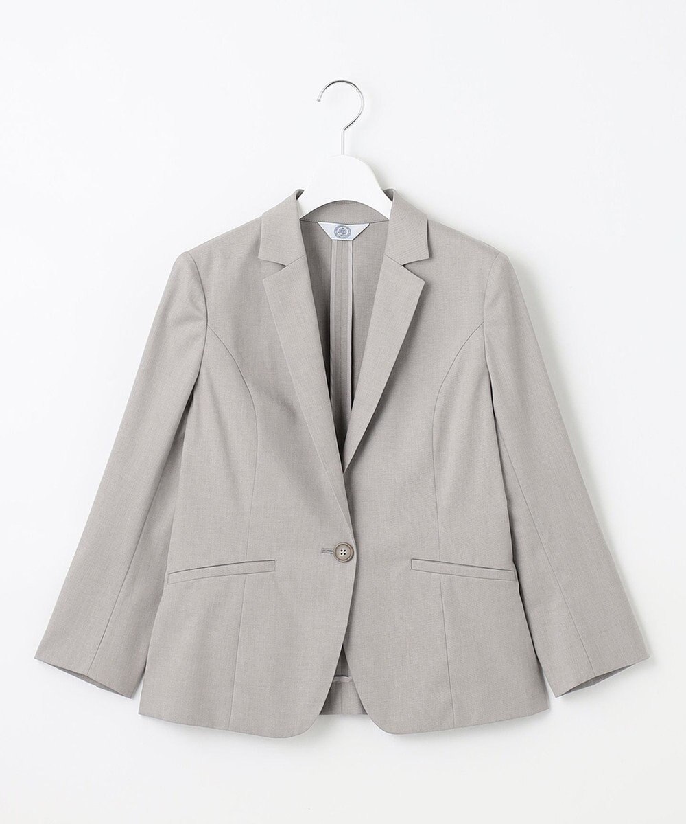 J.PRESS LADIES 【セットアップ対応・洗える・撥水・防汚】コットンFITTYシャーク テーラード ジャケット 