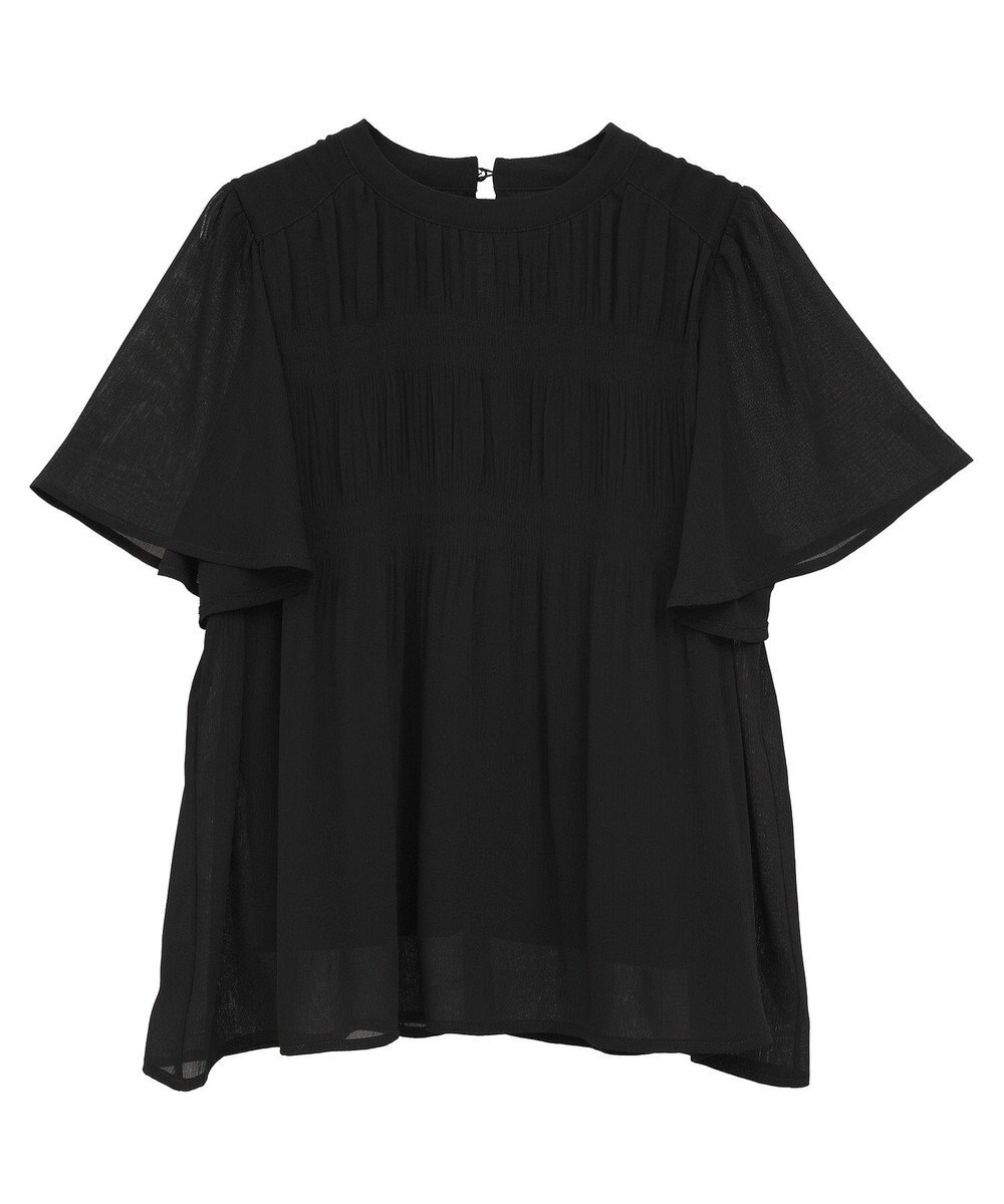 earth music&ecology マジョリカプリーツ半袖ブラウス 