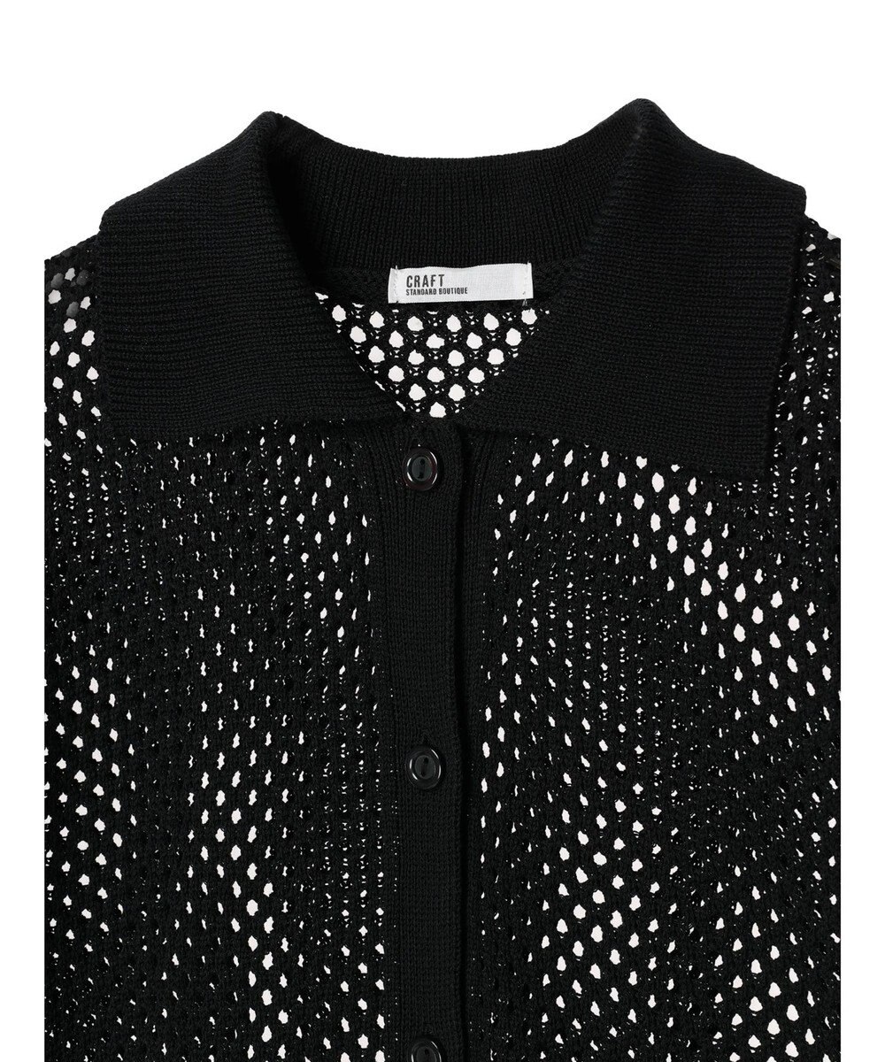 CRAFT STANDARD BOUTIQUE 配色メッシュニットカーディガン 