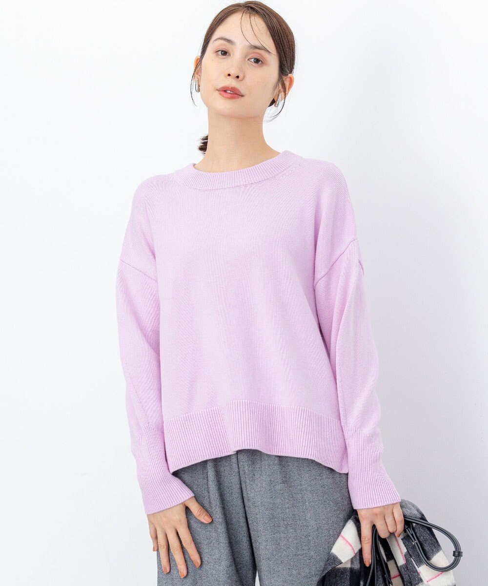 組曲 コットンカシミヤMIX クルーネックニット 