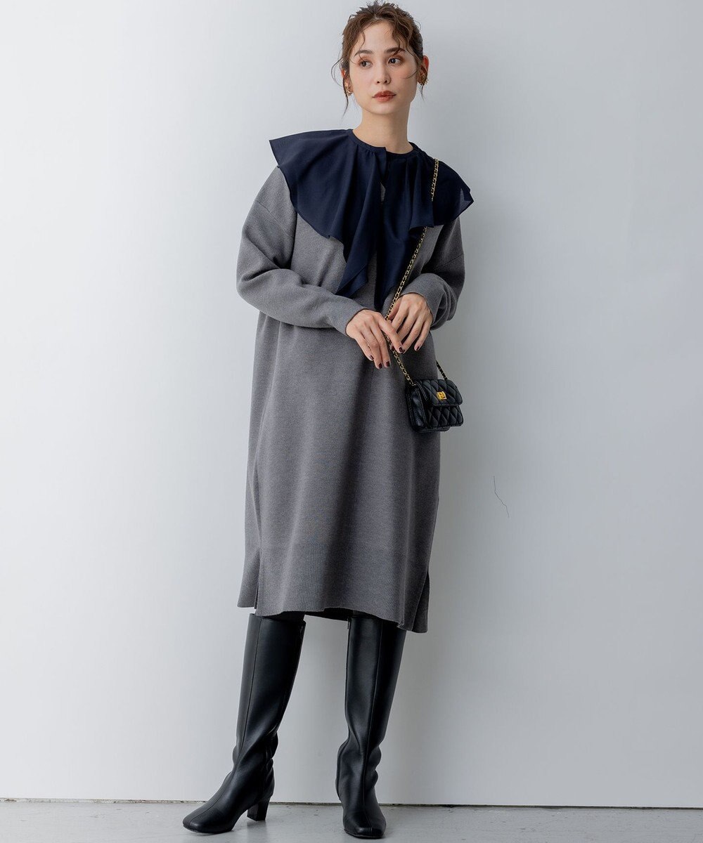 組曲 Aラインリラクシーニット ワンピース 