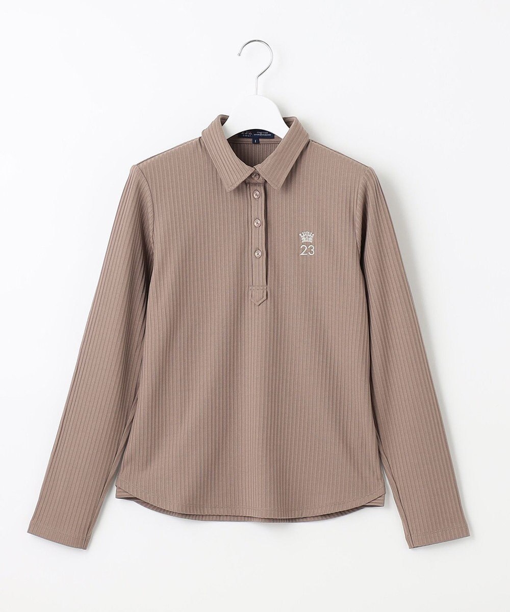 23区GOLF 飽きずに使えるベーシックアイテム【WOMEN】】 リブポロシャツ 