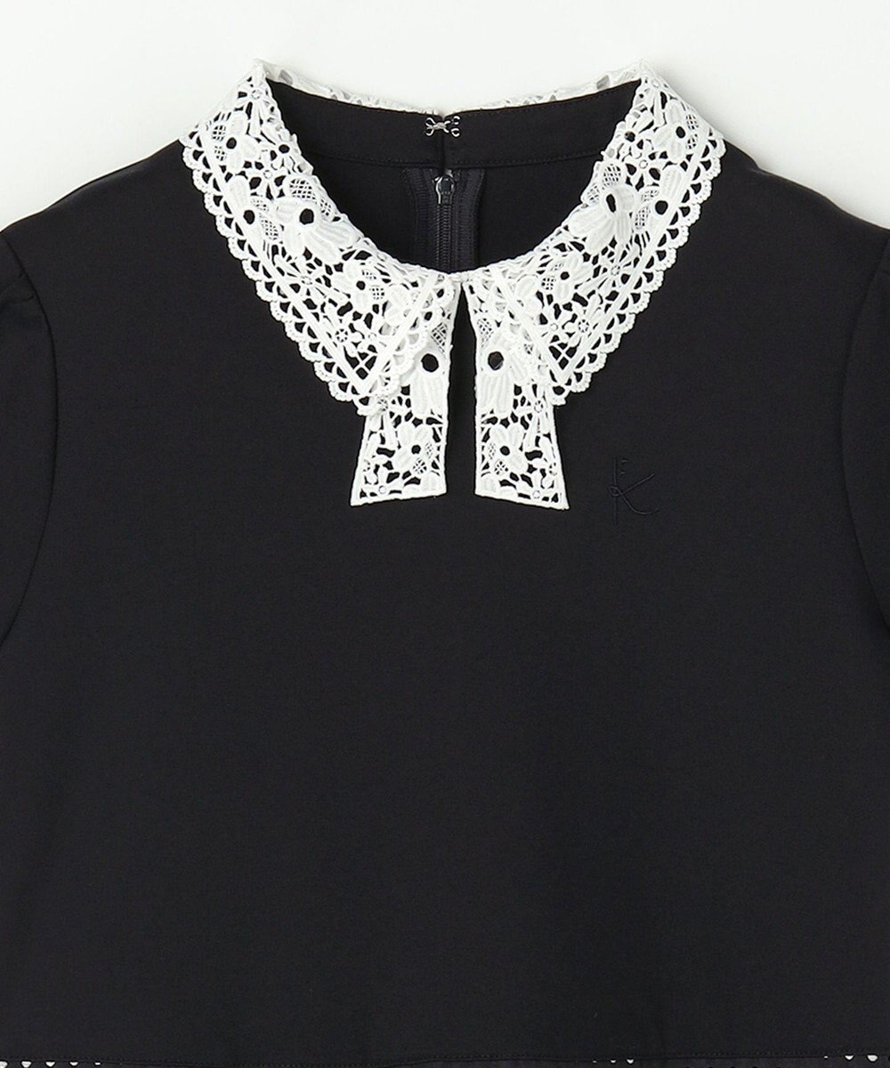 組曲 KIDS 【150-170㎝】 ドットジャガードワンピース＆ジャケットセット 