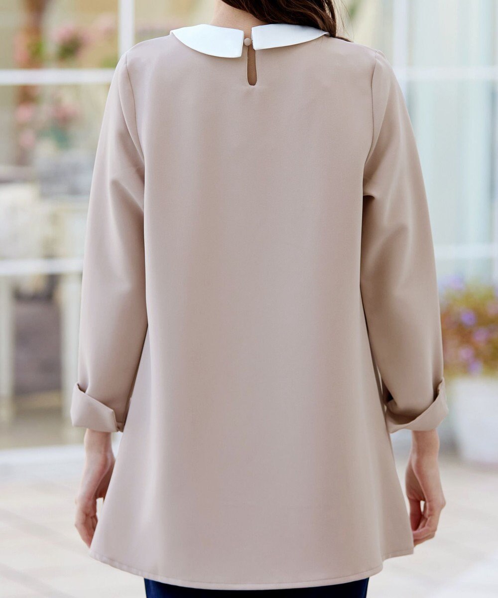 Tiaclasse 【3WAY・ストレッチジョーゼット】付け襟チュニック 