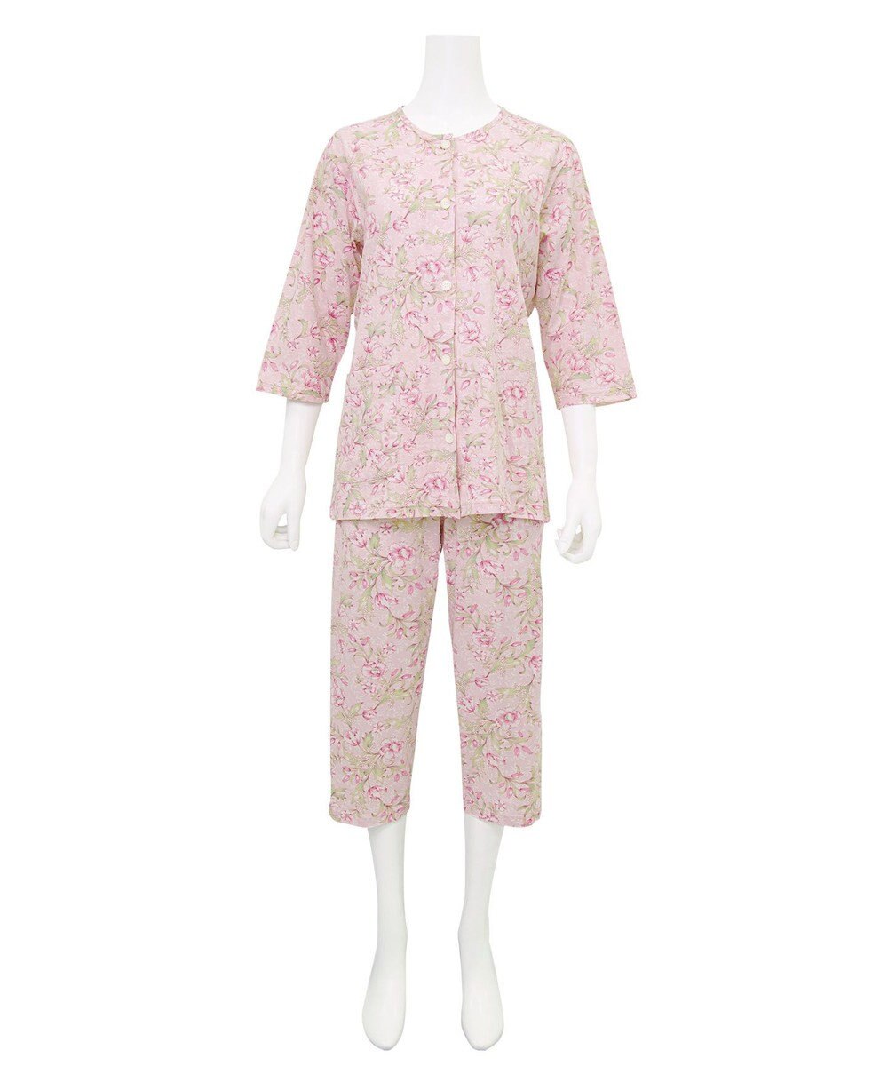 Wing 【数量限定　特別価格】　パジャマ　７分袖・８分丈ズボン　綿100％　天竺素材　やわらかな肌ざわり　ウイング／ワコール　EP8972 