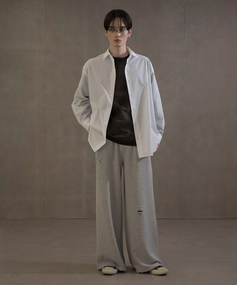 WEGO 【ウエストゴム】ダメージスウェットバギーパンツ 