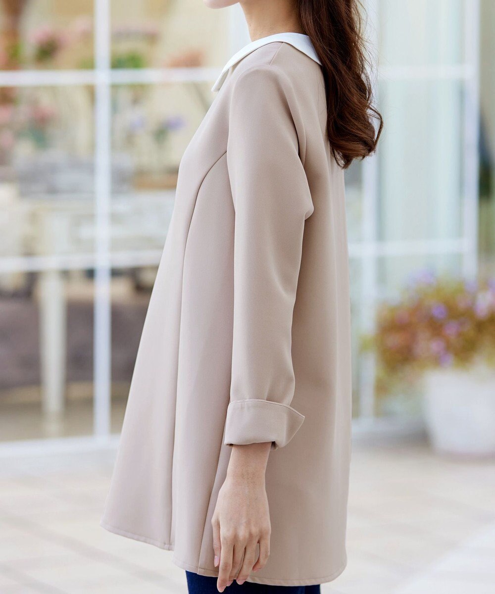 Tiaclasse 【3WAY・ストレッチジョーゼット】付け襟チュニック 