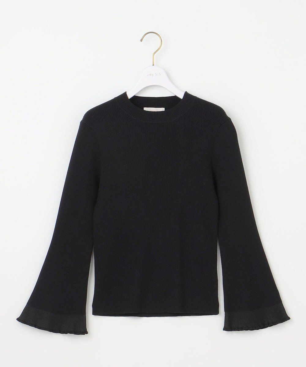 ANY SIS 【洗える】シアーディテール ニット 