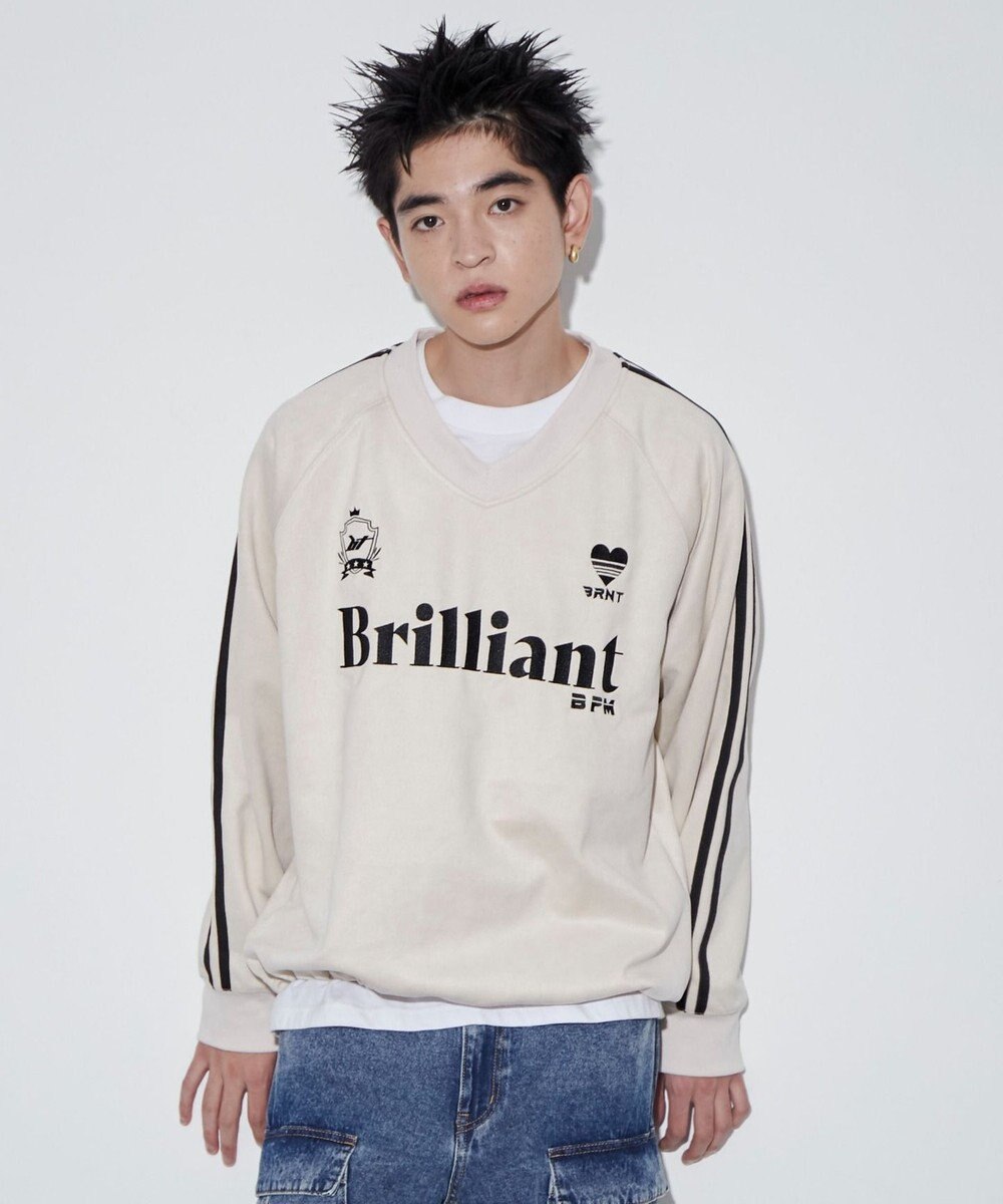 WEGO 【ユニセックス着用ITEM】フェイクスウェードグラフィックプルオーバー 