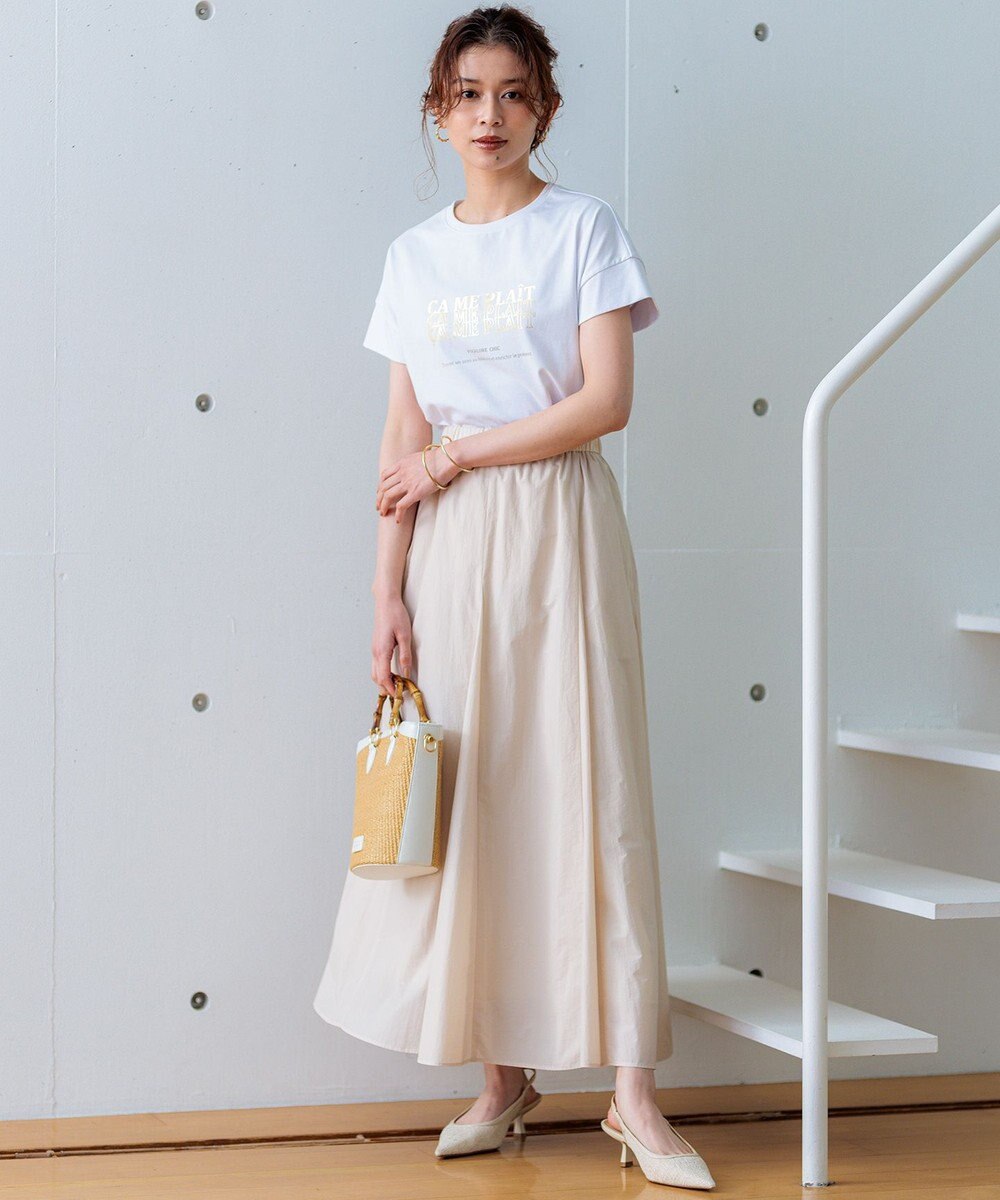 23区 【UVカット/洗える】CA ME PLAIT ロゴTシャツ 