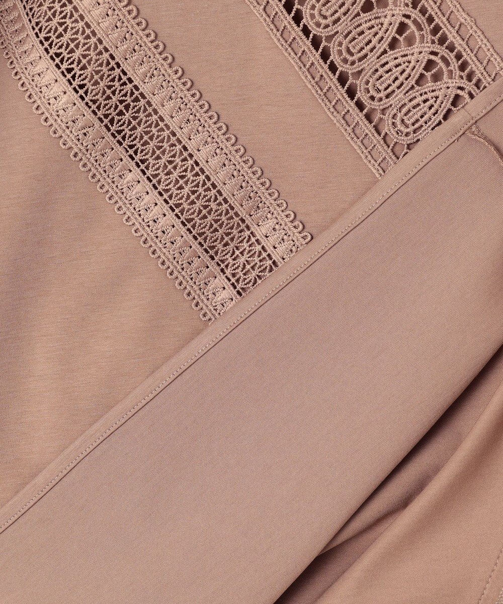 自由区 【洗える・XSサイズあり】レースEDGEフロントレース カットソー 