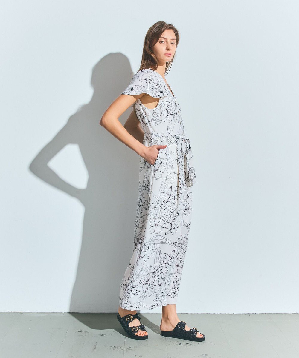 GRACE CONTINENTAL ラインプリントオールインワン 