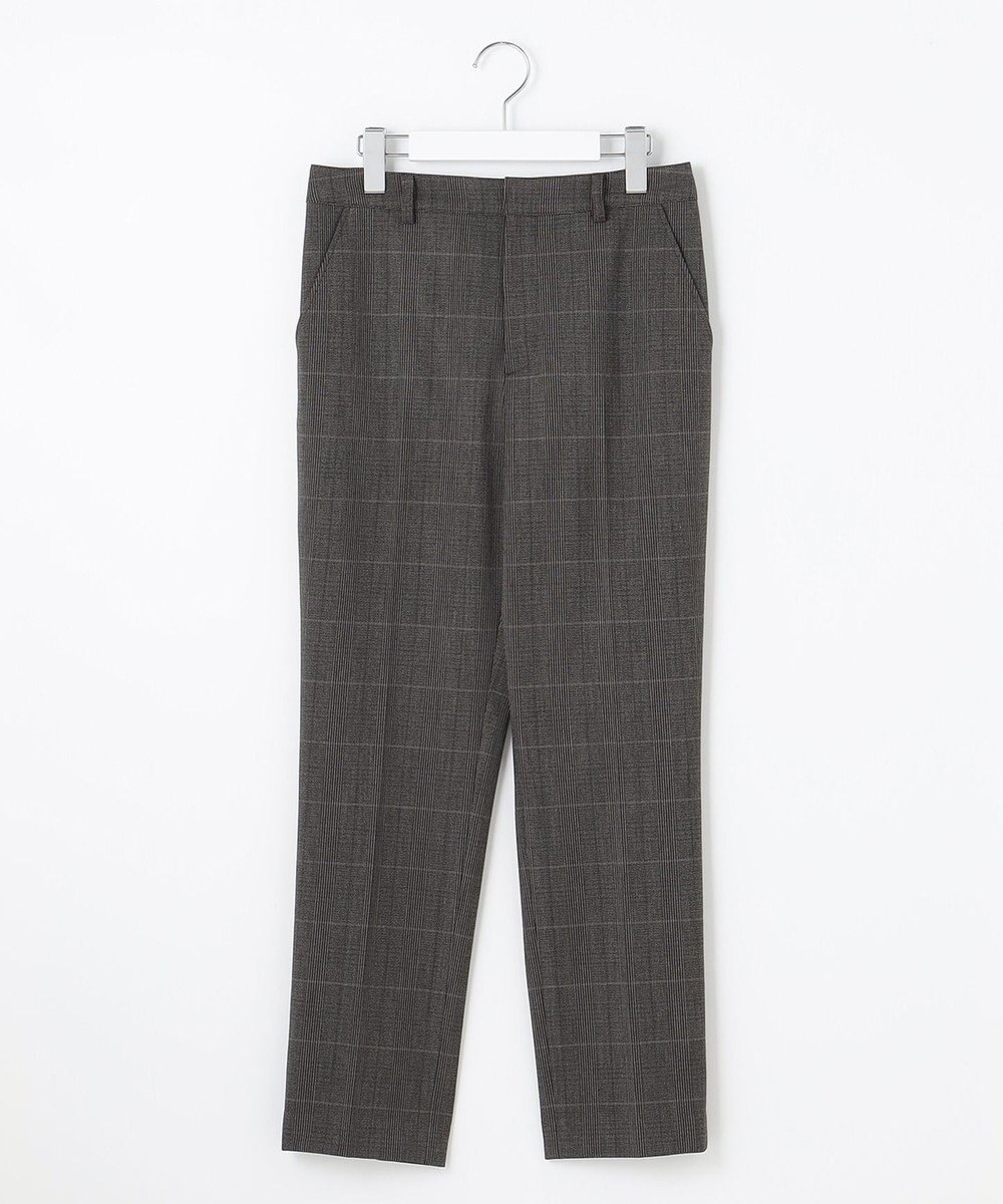 J.PRESS LADIES 【洗える】アルガンシルクチェック テーパード パンツ 
