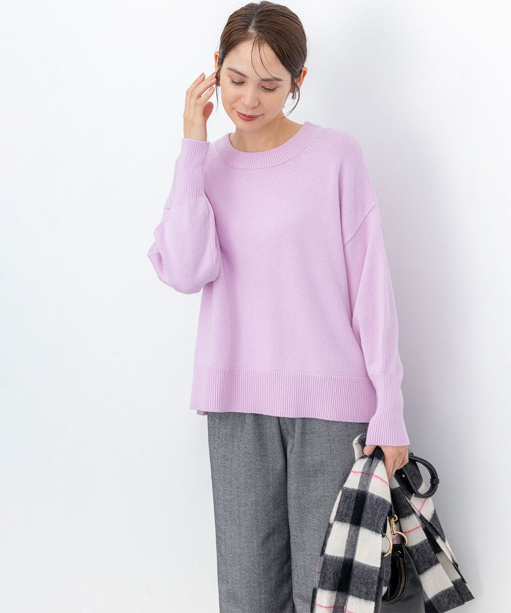 組曲 S コットンカシミヤMIX クルーネックニット 