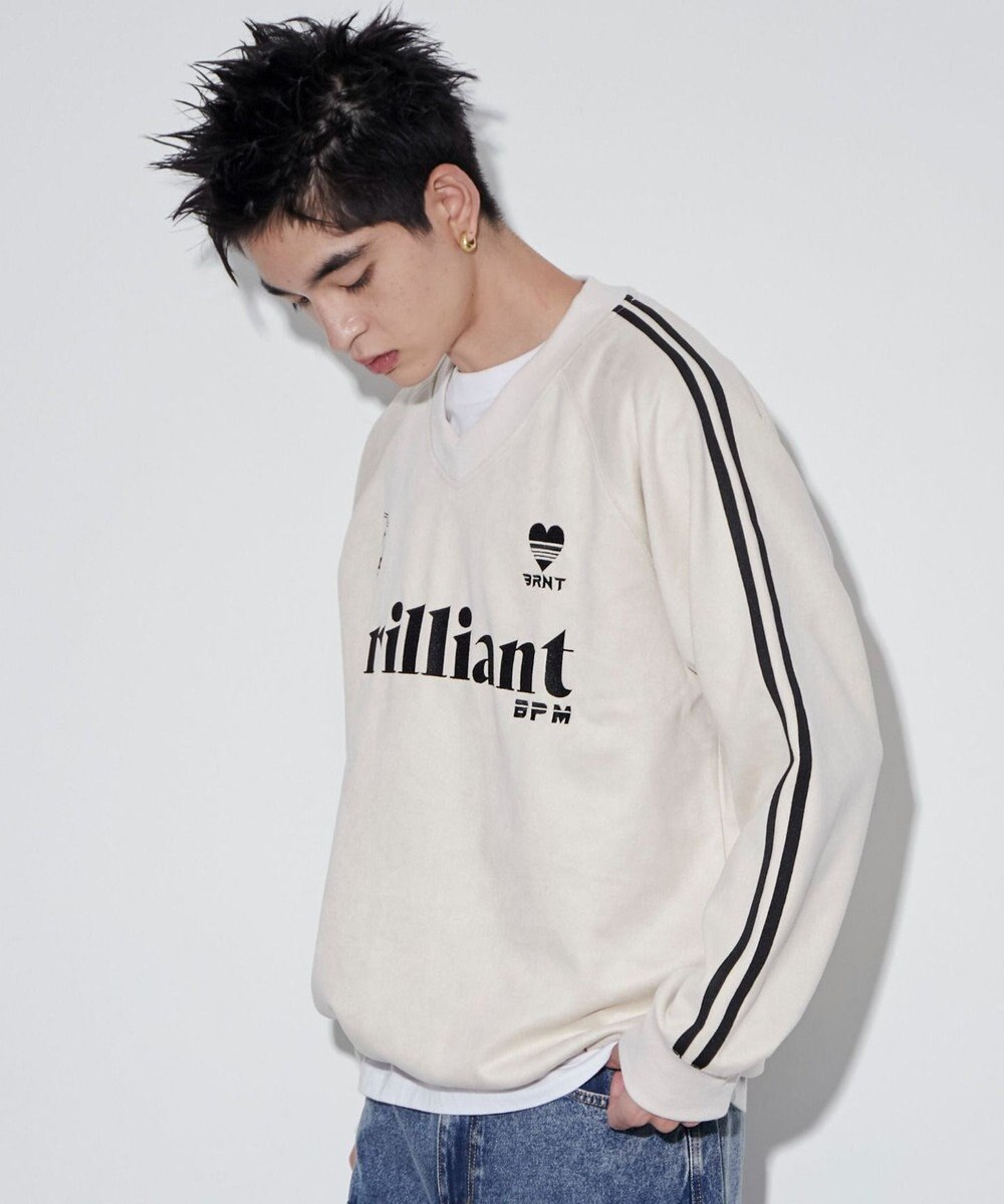 WEGO 【ユニセックス着用ITEM】フェイクスウェードグラフィックプルオーバー 