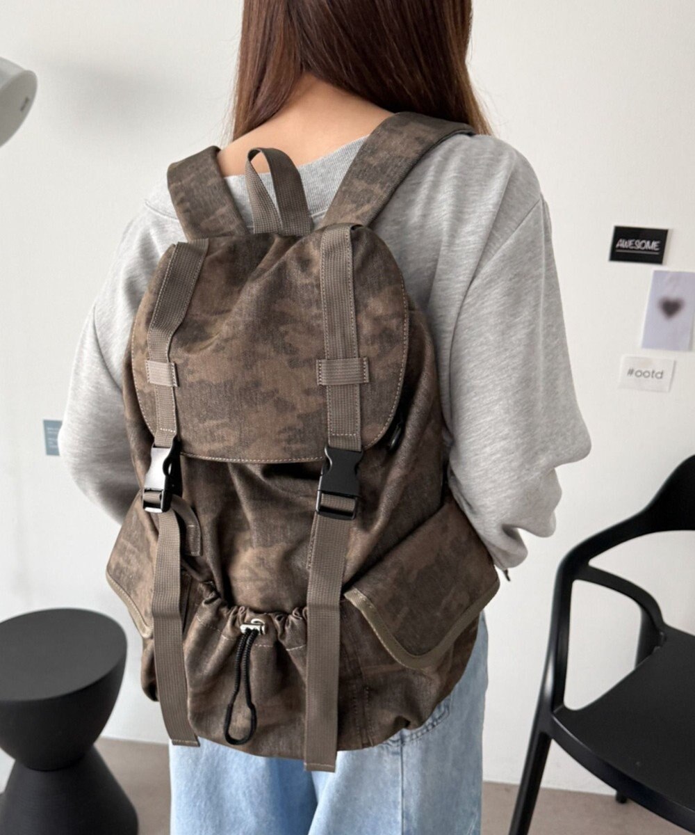 WEGO 【ユニセックス着用ITEM】3ポケットフラップリュック 