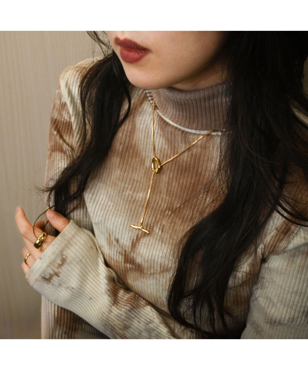 blancotokyo 【金属アレルギー対応】ニュアンスラリエットネックレス FLUIR 