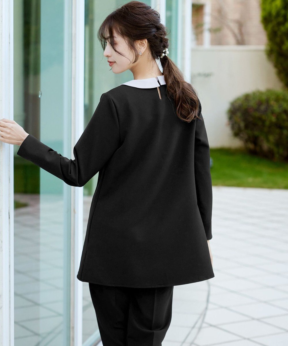 Tiaclasse 【3WAY・ストレッチジョーゼット】付け襟チュニック 