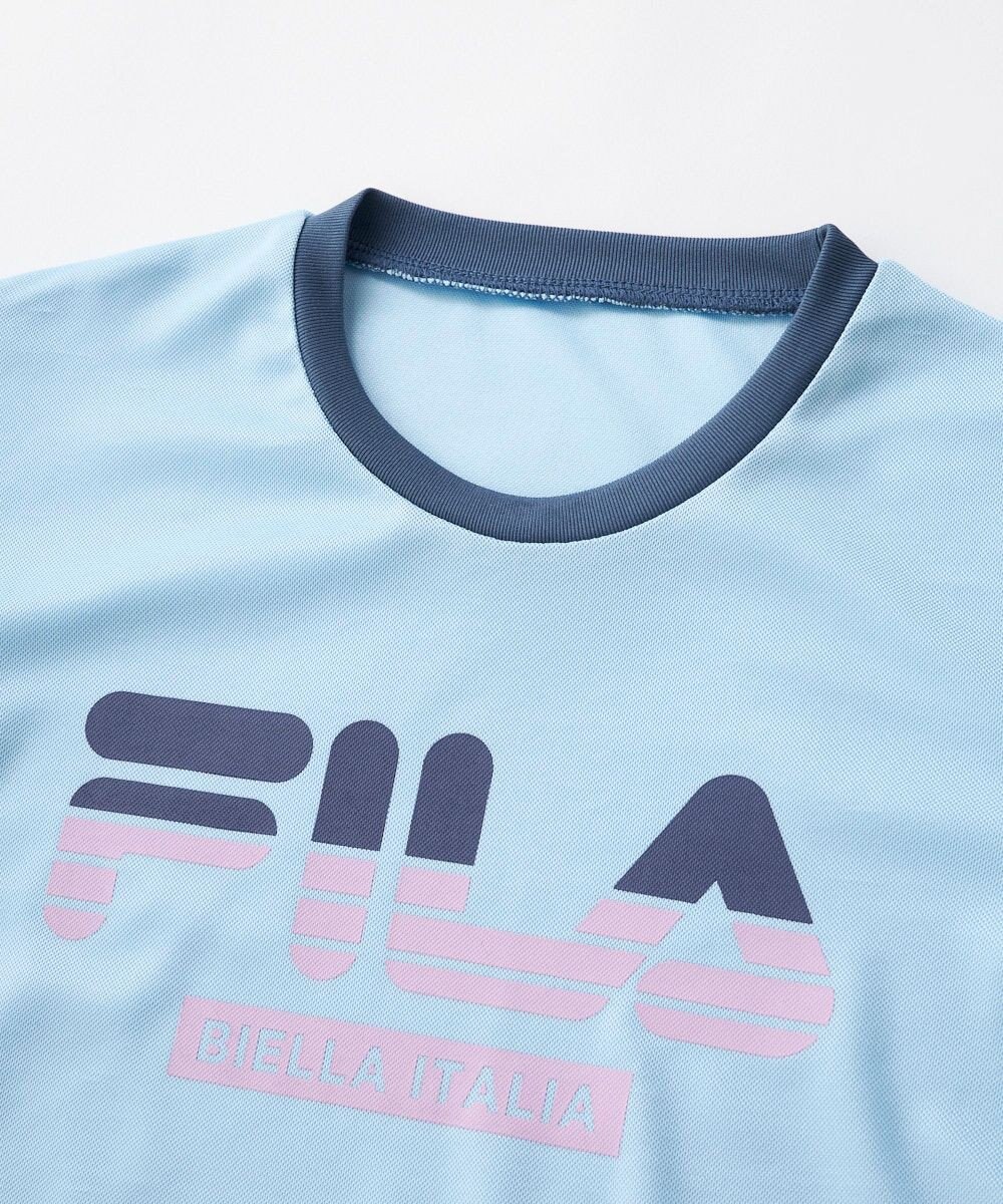 OP／FILA 【FILA】ブランドロゴ半袖リンガーTシャツ 