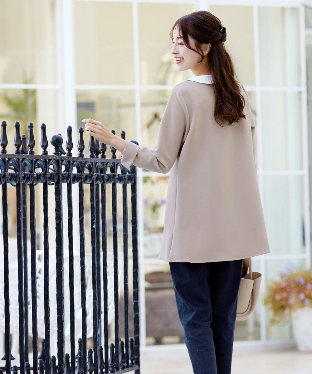 Tiaclasse 【3WAY・ストレッチジョーゼット】付け襟チュニック 