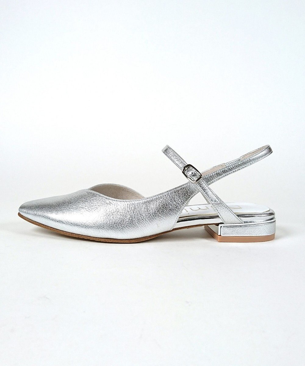 Dominic3 シープレザー Vカット バックストラップパンプス 