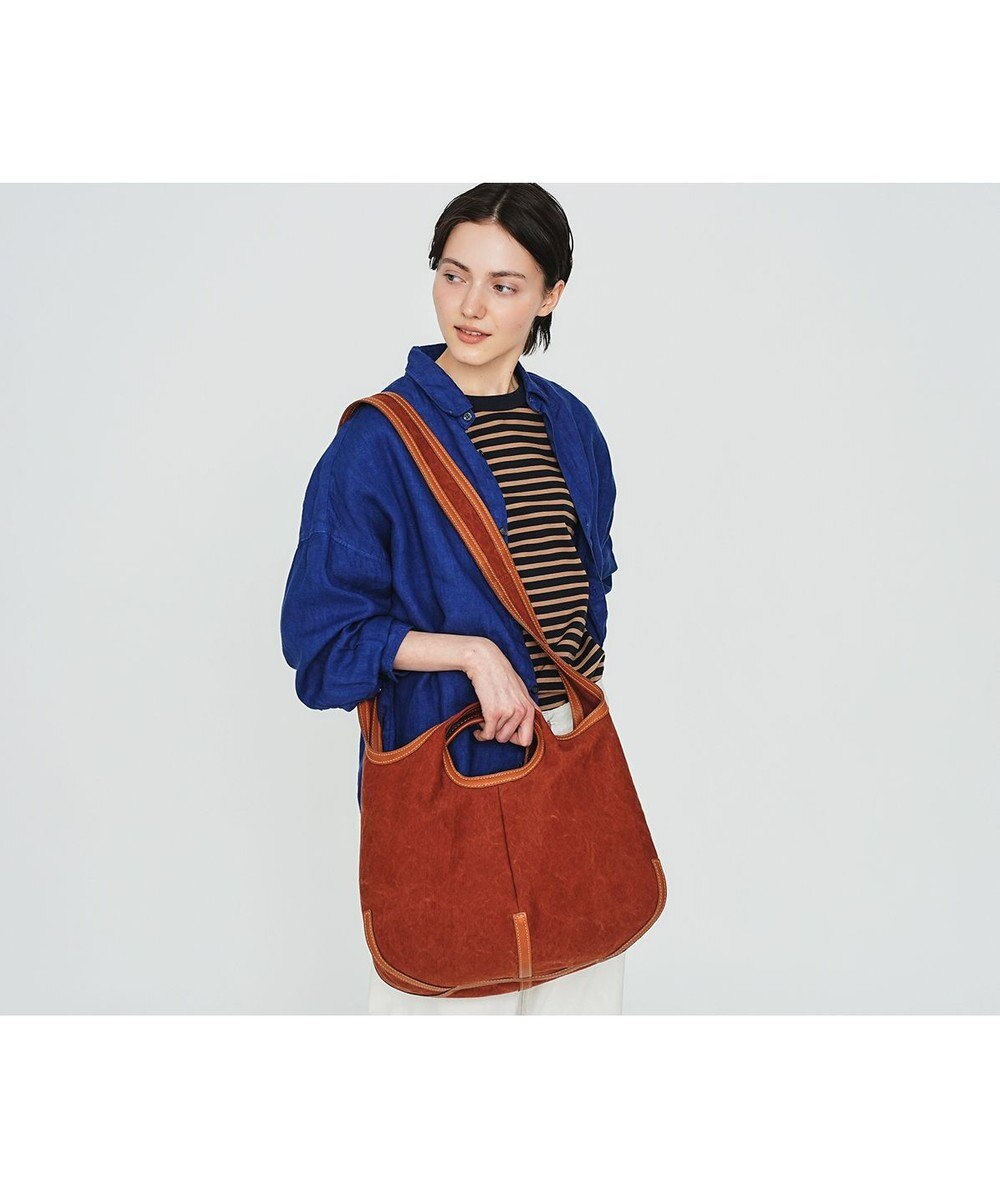 genten タンニンキャンバス 2wayショルダーバッグ 