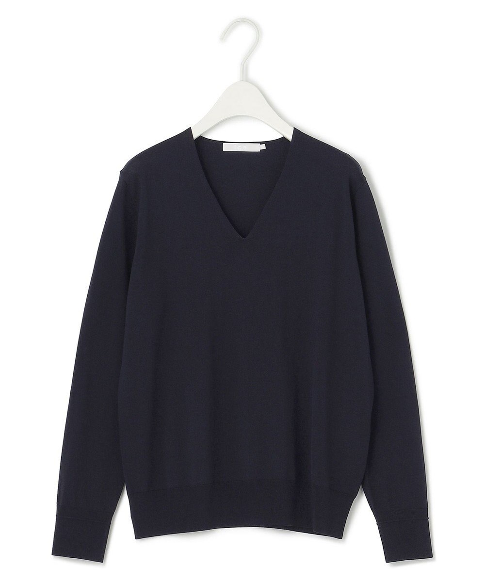 ICB 【WEB限定カラーあり・接触冷感・UVケア・洗える】 シンセティックハイゲージ Vネックプルオーバー 