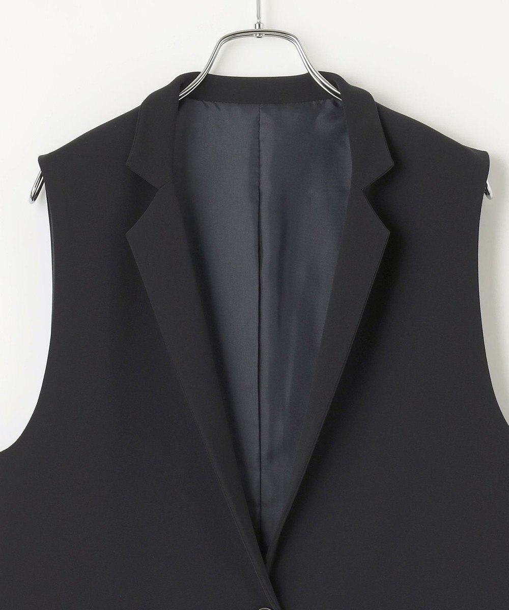 #Newans 【セレモニーにも】スタンドカラーロングベスト 