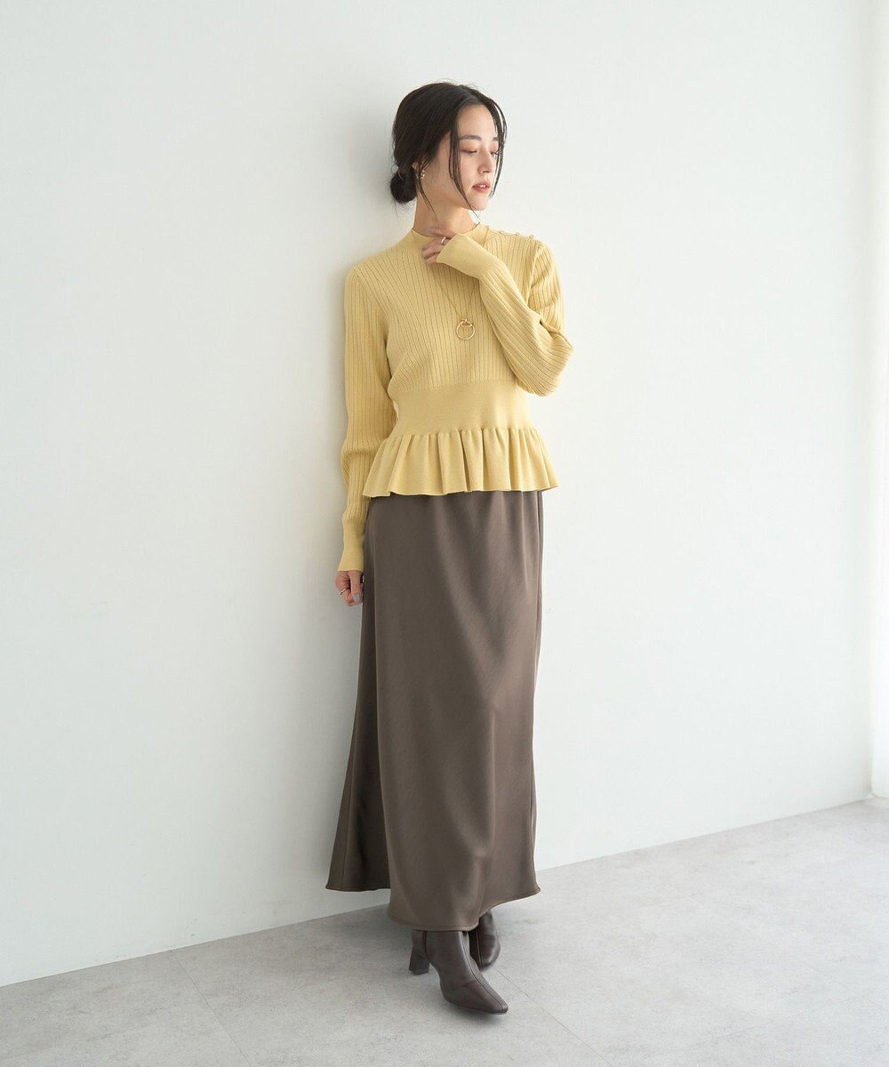 YECCA VECCA 金釦ペプラムニット 