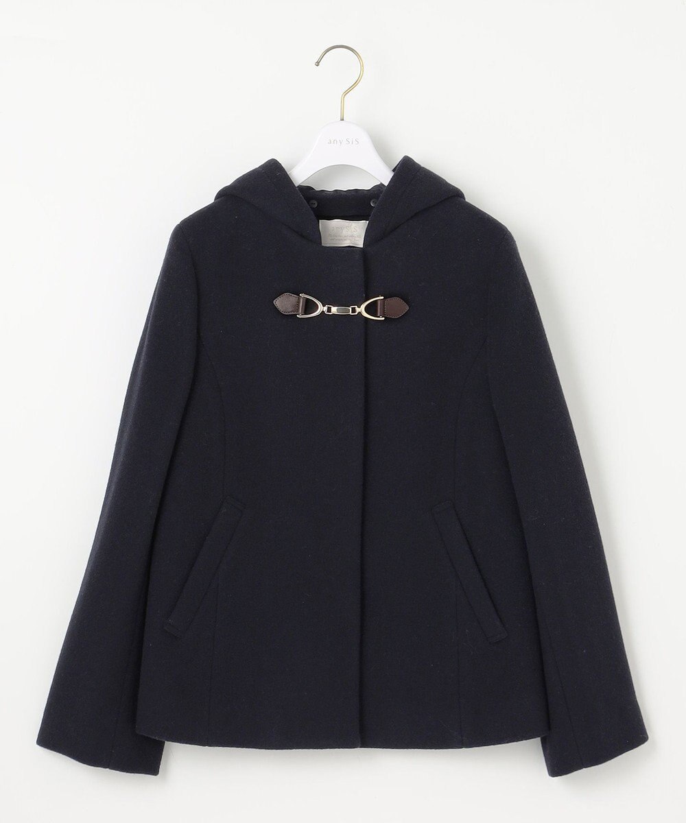 ANY SIS 【2WAY】ファインウールモッサ ショートコート 