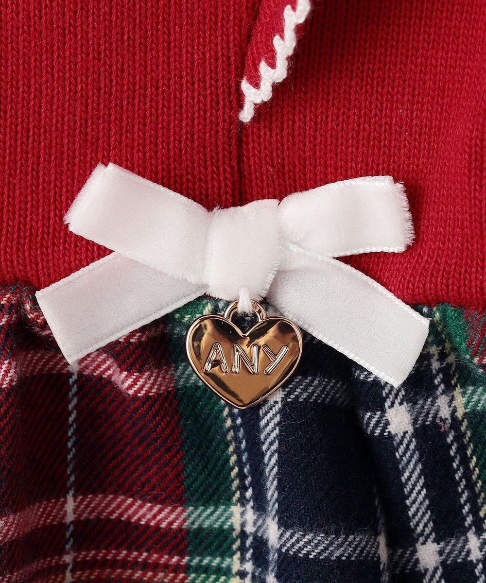 ANY KIDS チェック柄 ドッキング ワンピース 