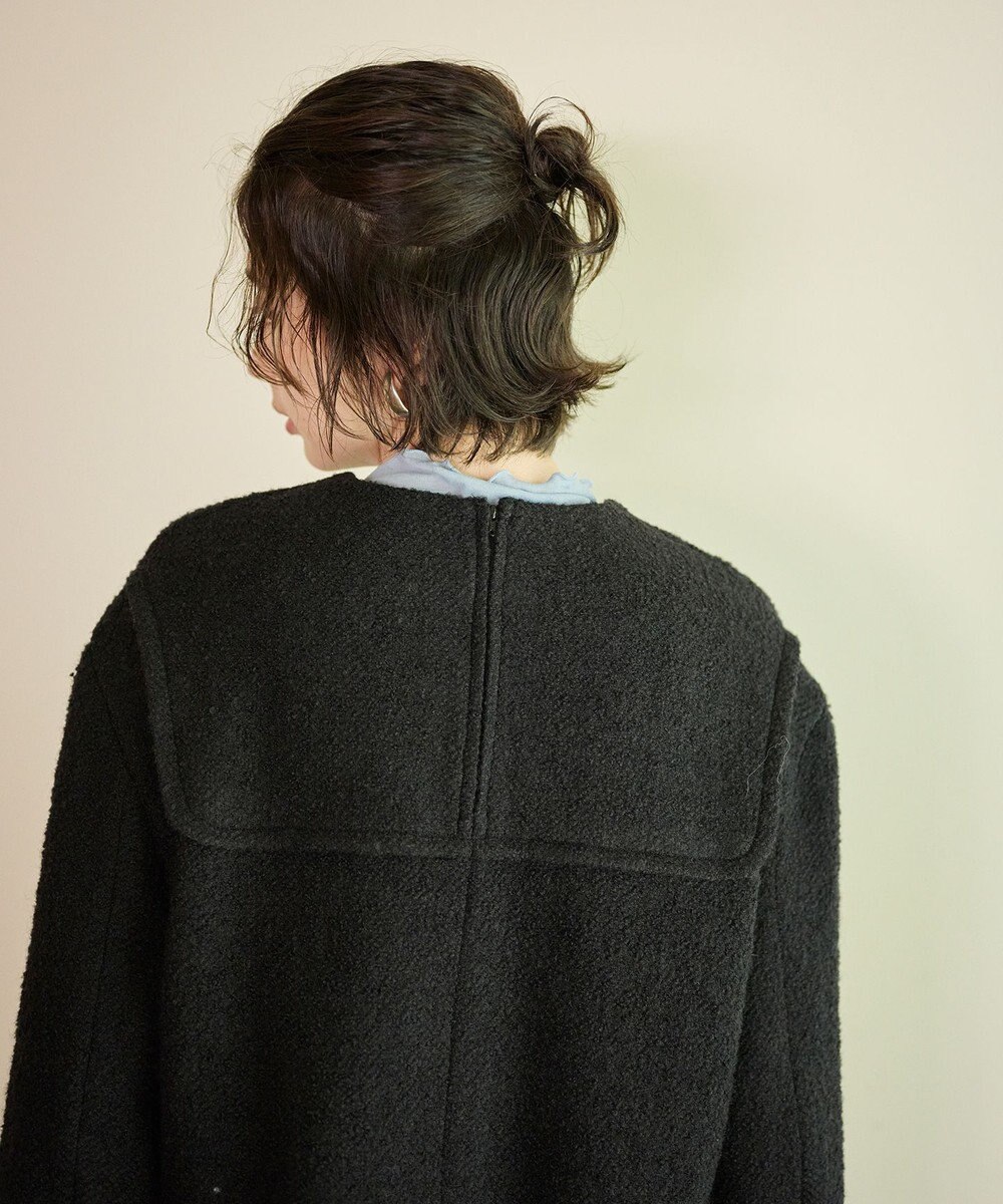 #Newans 【セットアップ可能】ワイドスリーブツイードプルオーバー 