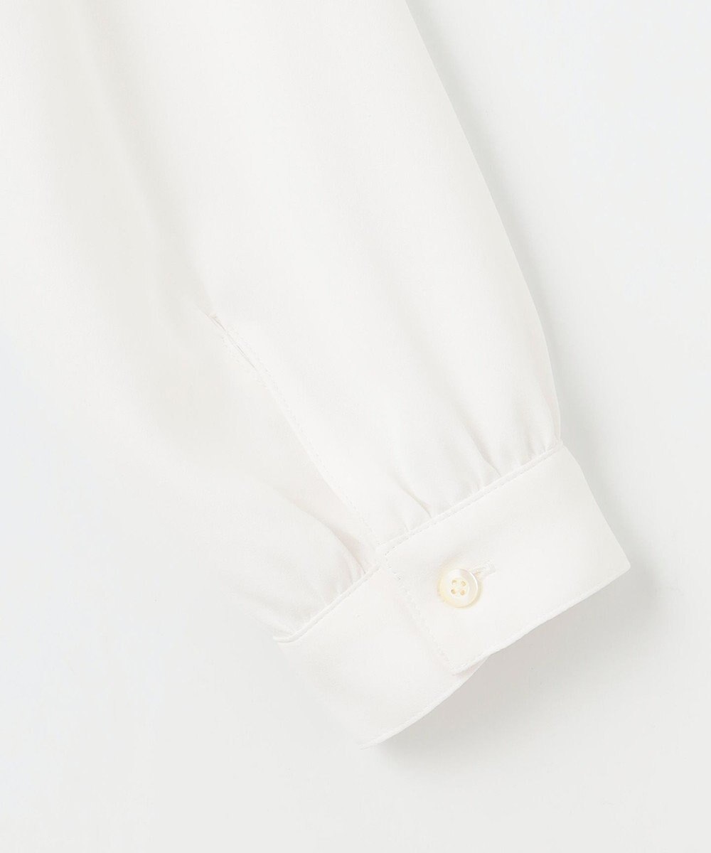 J.PRESS LADIES S 【洗える】パウダージョーゼット ボウタイ バンドカラー ブラウス 