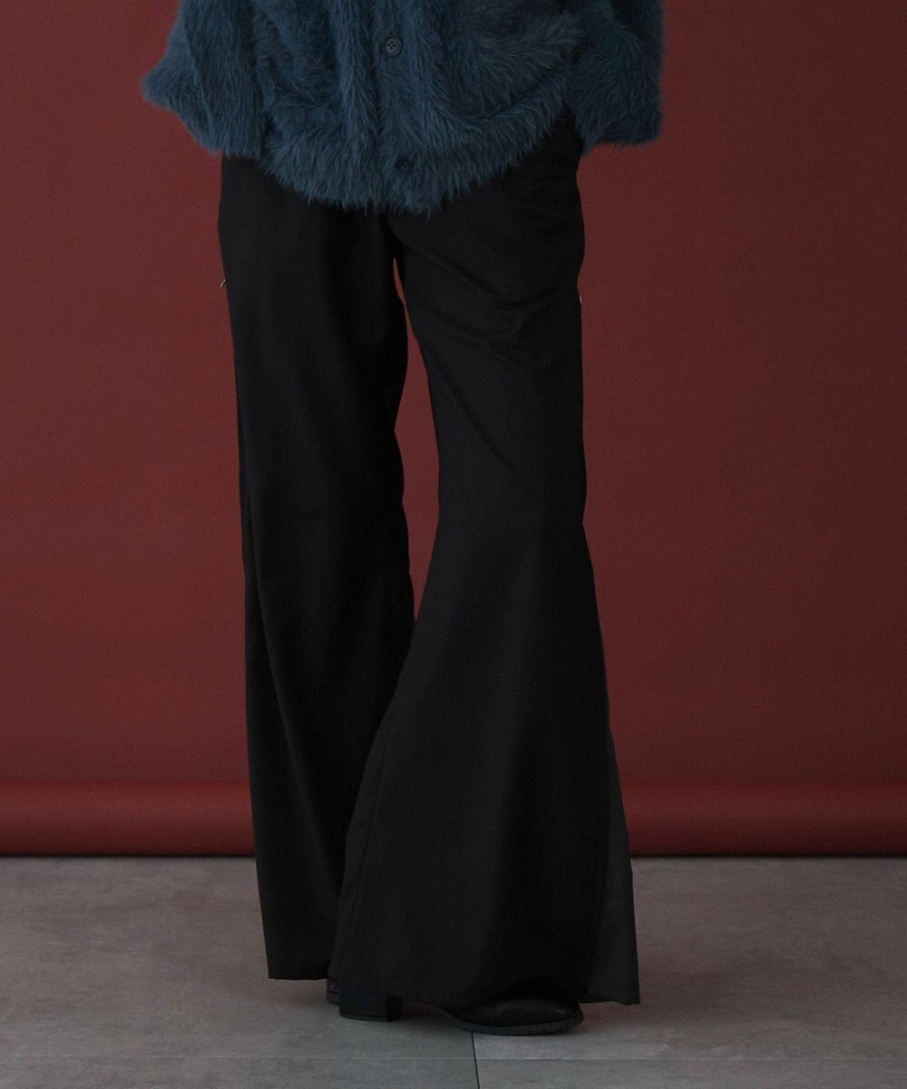 WEGO 【ユニセックス着用ITEM】サイドZIPフレアスラックス 