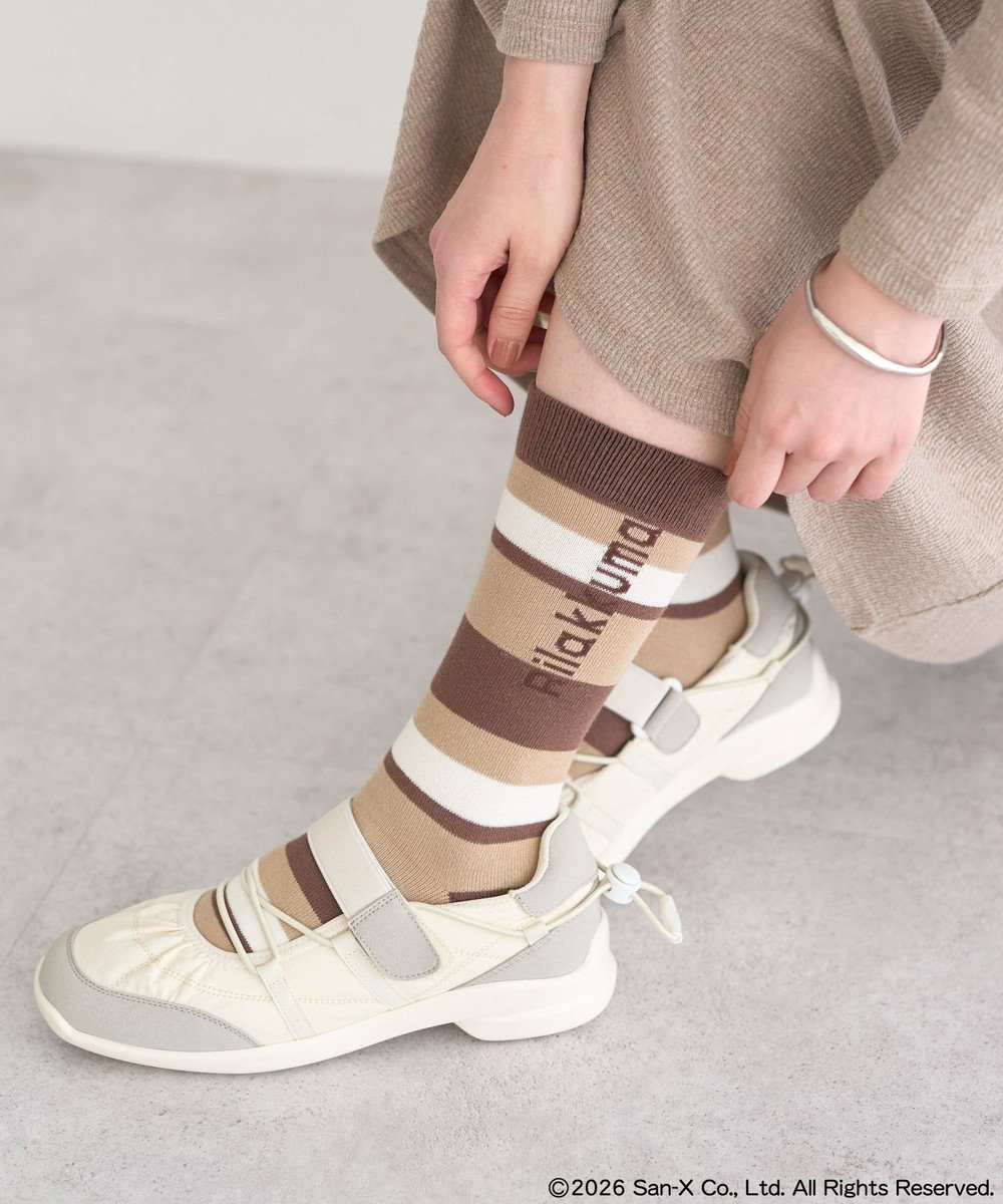 earth music&ecology 【予約】リラックマ×earth マルチボーダーソックス 