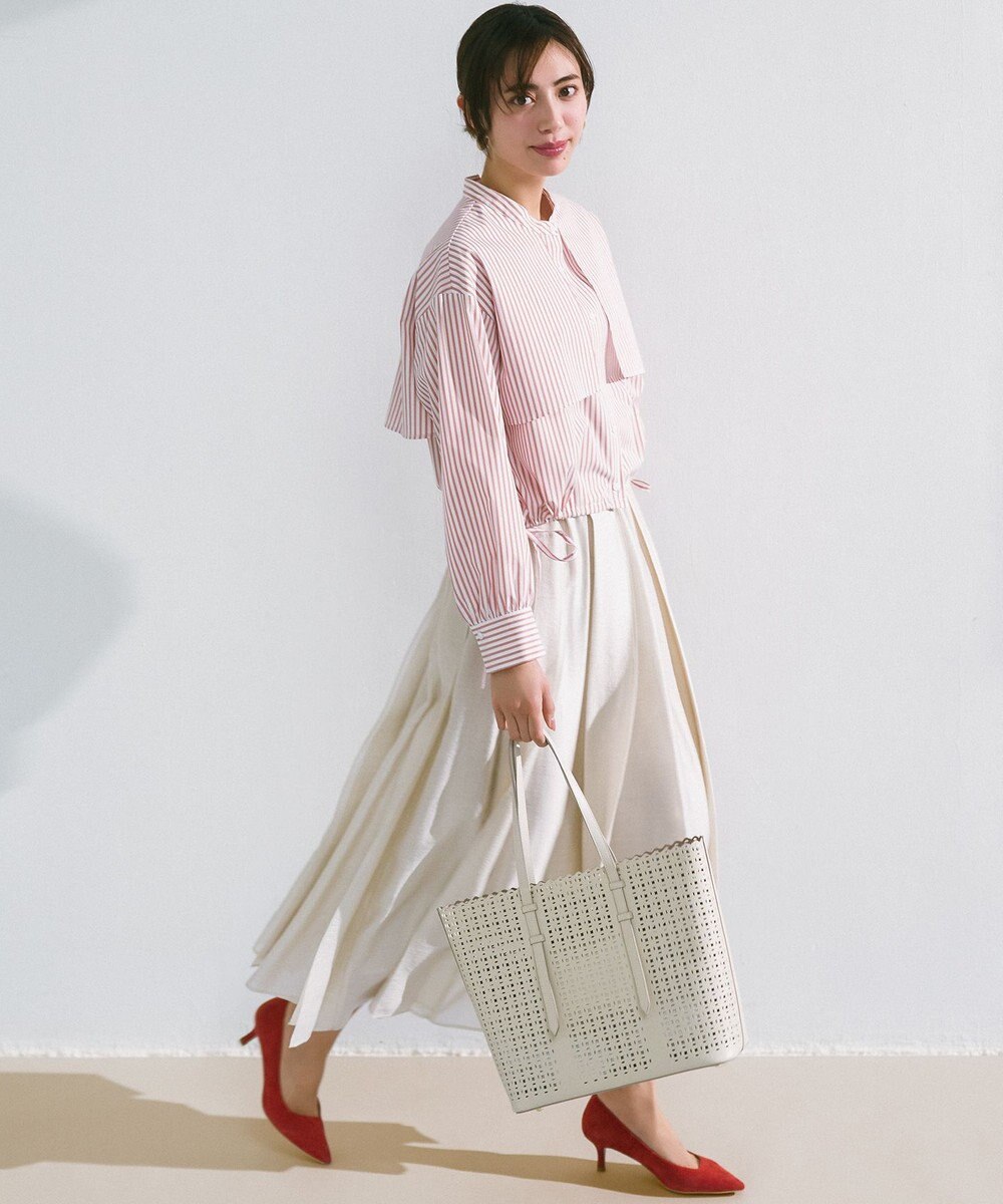 ANY SIS L 【UVカット・接触冷感・速乾】クロップトヨークハオリ シャツ 