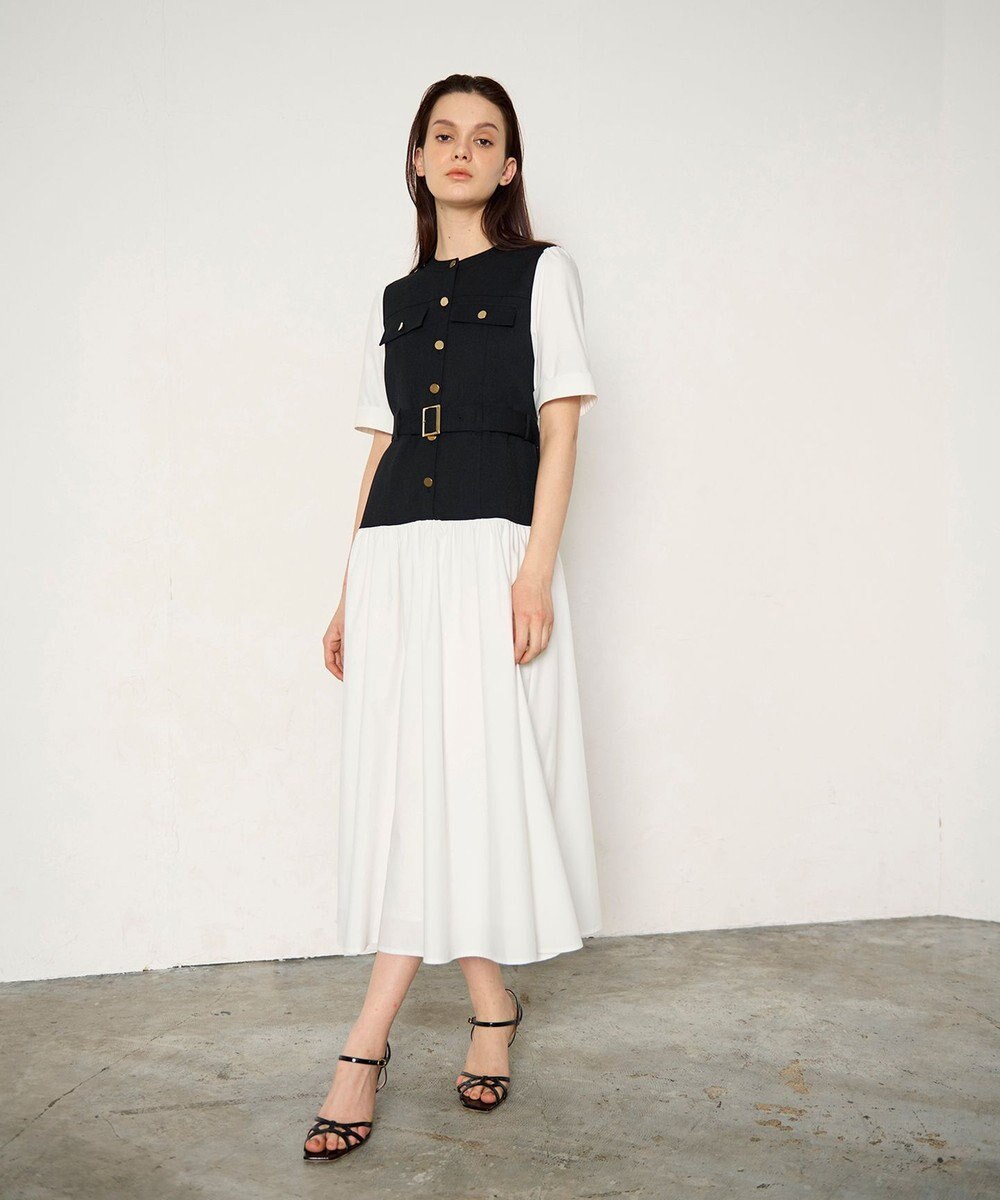 GRACE CONTINENTAL レイヤードコンビワンピース 