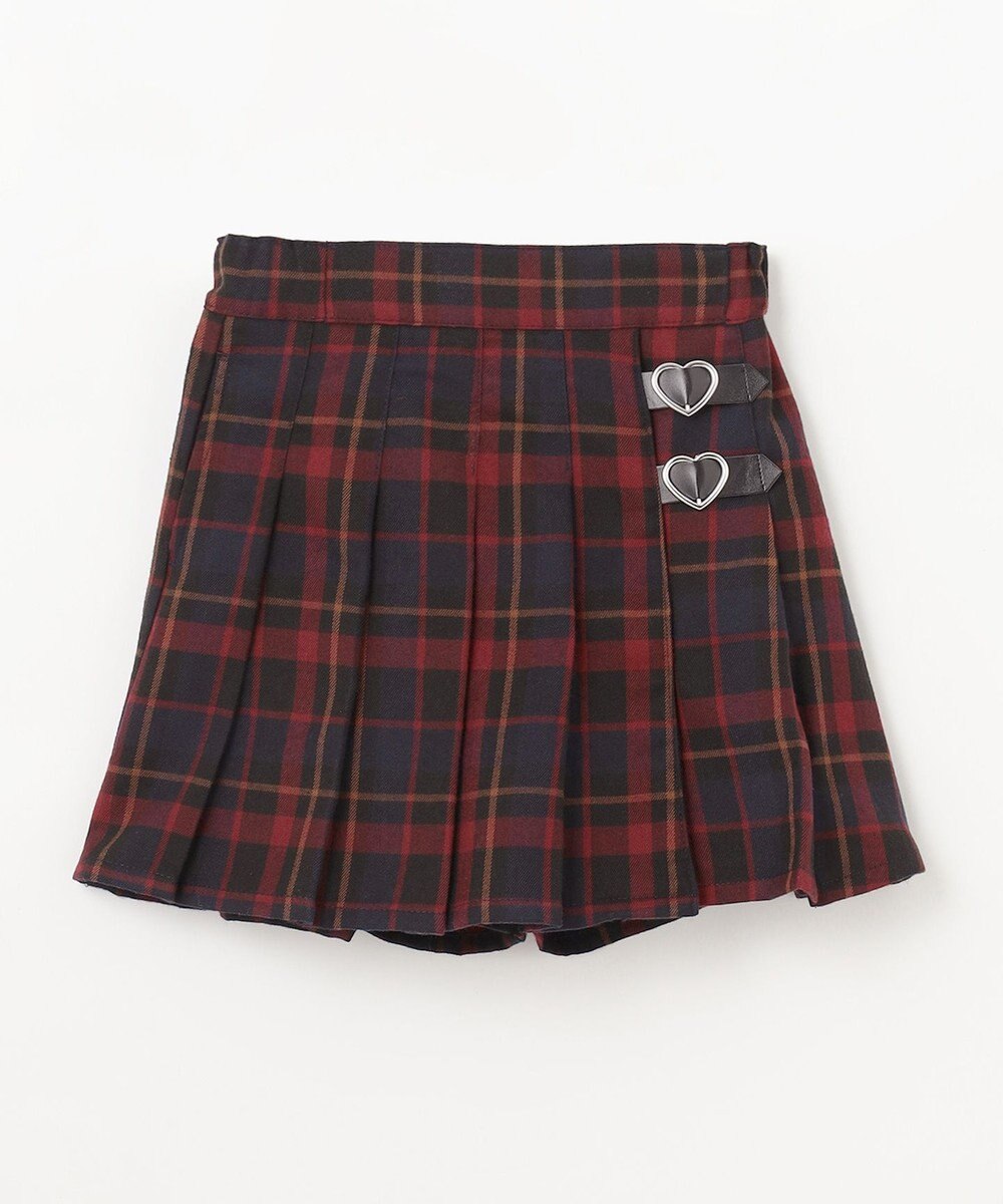 ANY KIDS チェック柄 プリーツ キュロット 