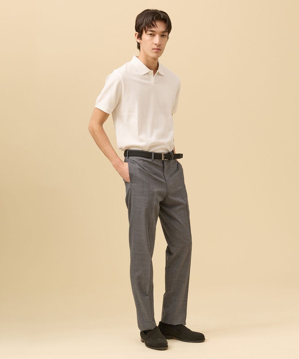 J.PRESS MEN 【洗える / 高通気性 / ストレッチ性 / 防シワ】プレーンウィーブ スラックス / ノータック 