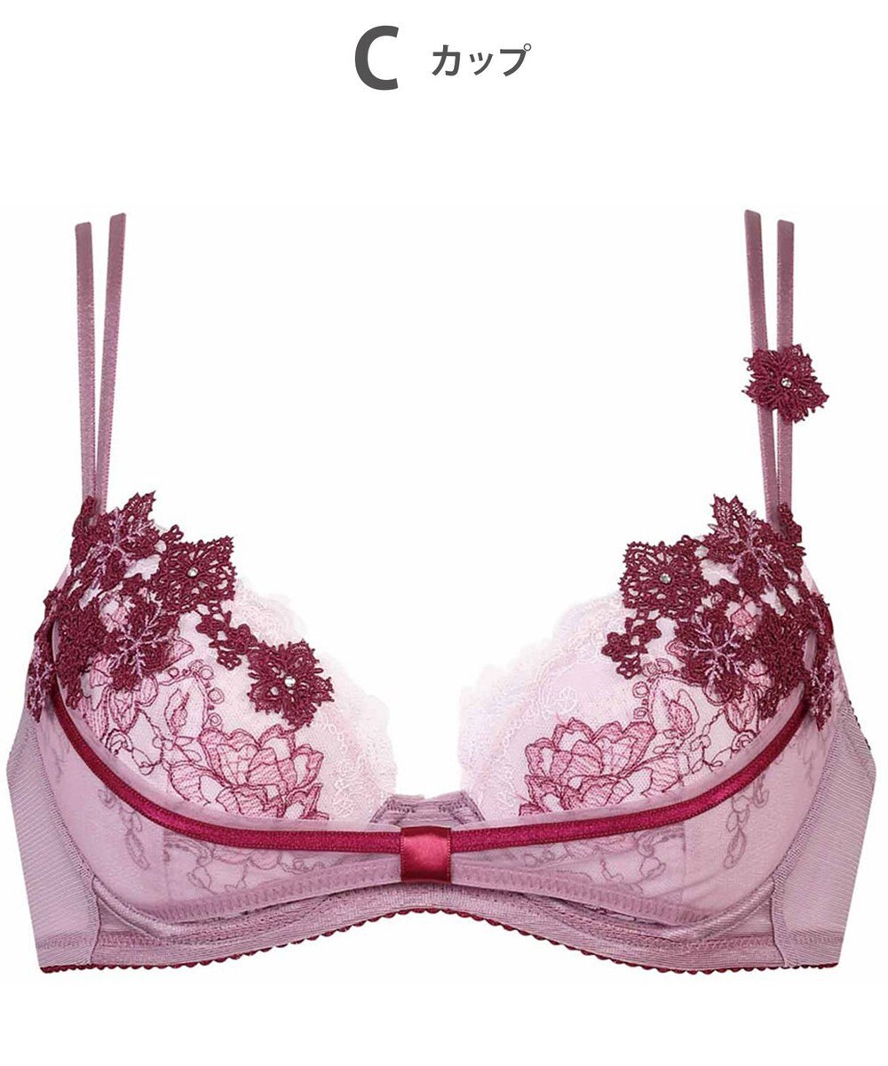 WACOAL ブラジャー 【リボンブラ 胸もとフィットながもち】 動いてもパカパカしにくい レディース BXD409 /ワコール 