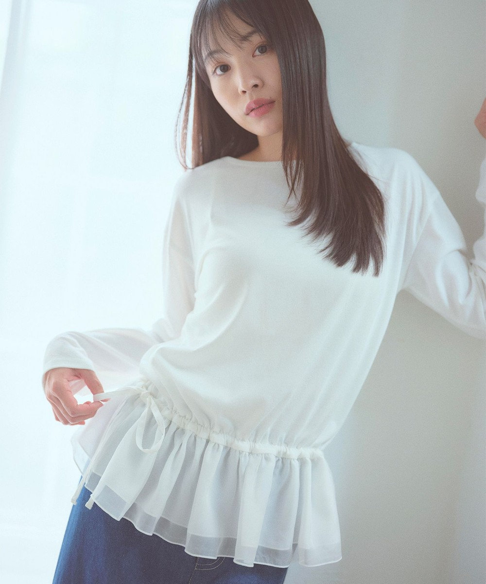 Feroux フリルぺプラム カットソー 