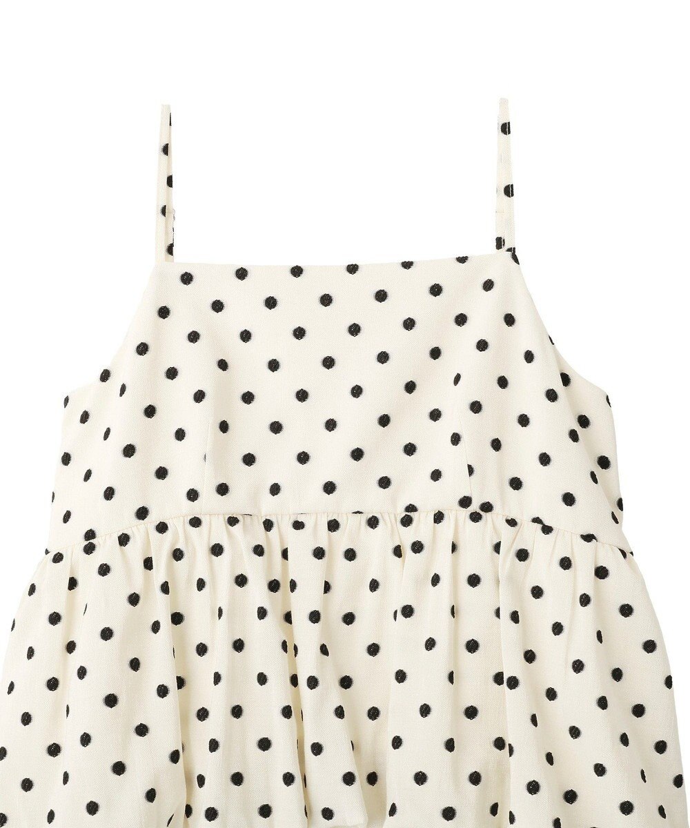 YECCA VECCA ドット柄バルーンキャミワンピース 