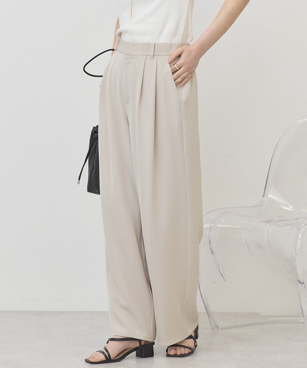 AMERICAN HOLIC 【イージーケア】ドレープパンツ 