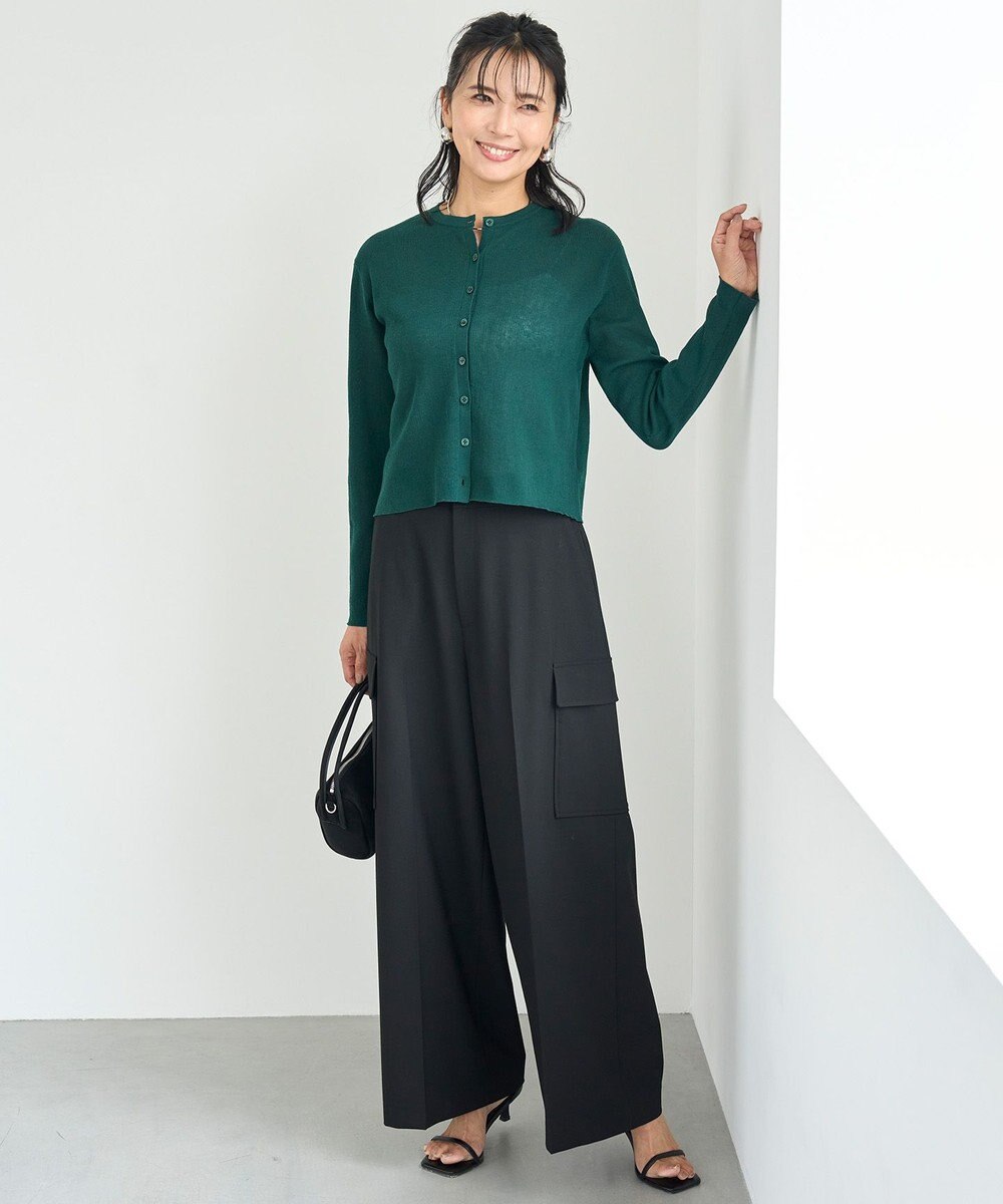 UNFILO L シアー クロップド カーディガン 