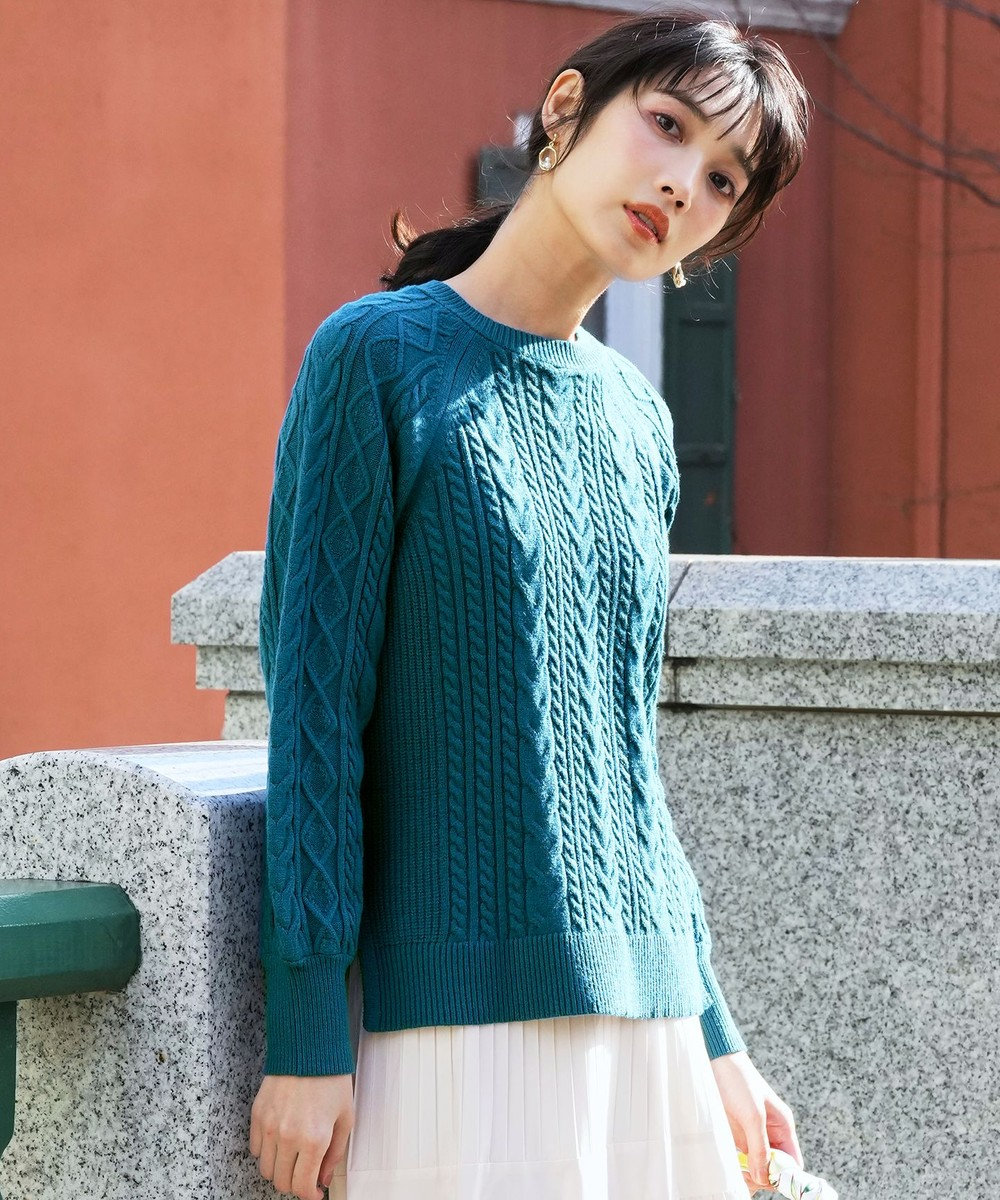 ANY SIS ケーブル ニット プルオーバー 