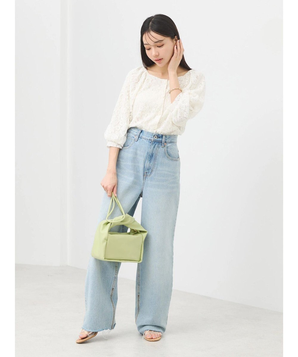 earth music&ecology フラワーレースブラウス 