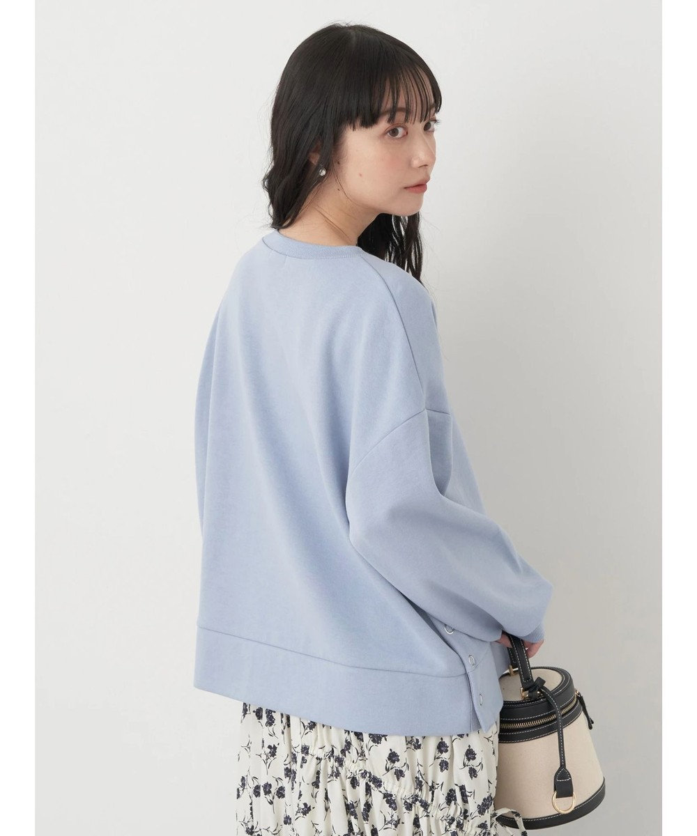 earth music&ecology サイドボタンダンボールプルオーバー 