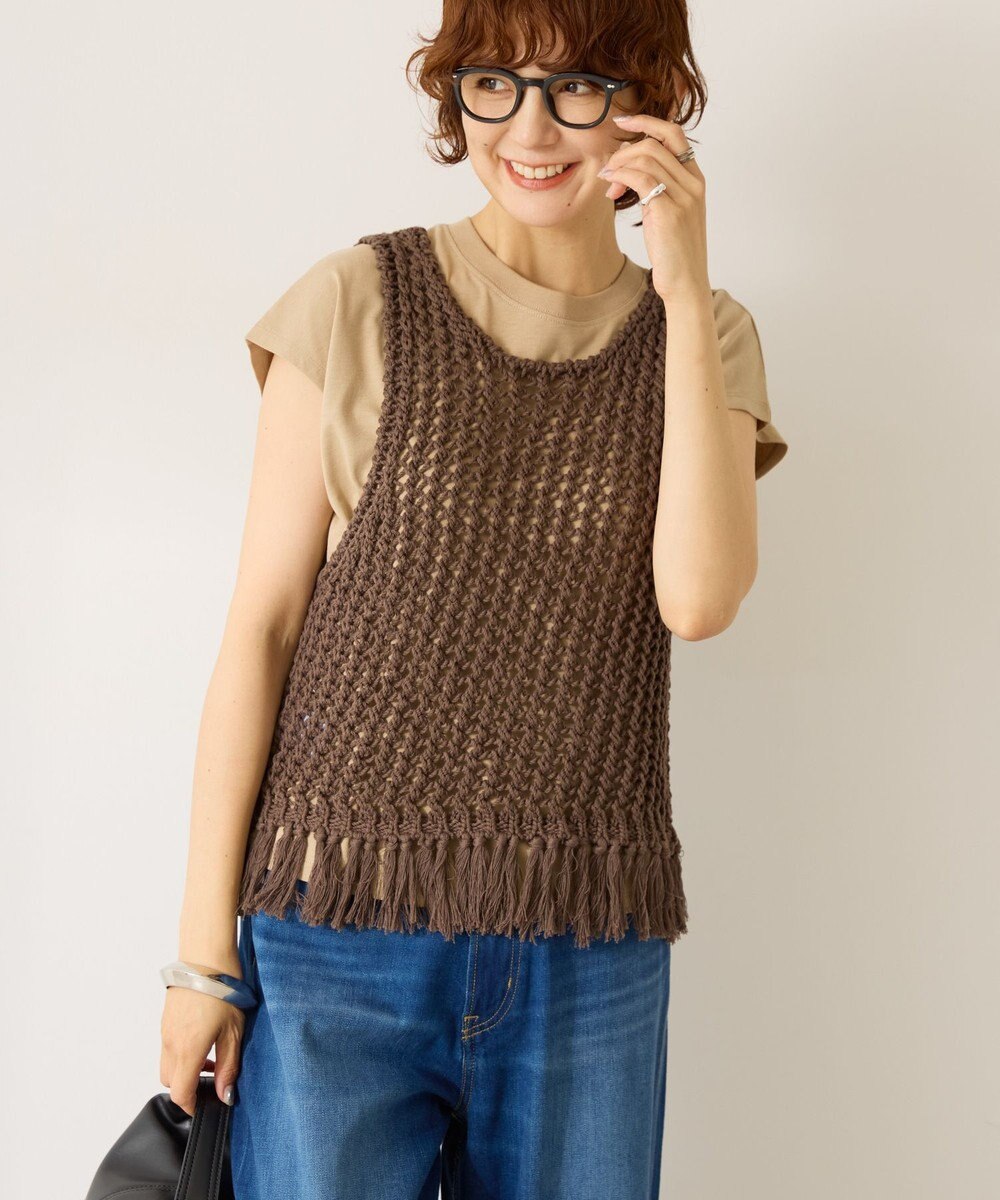 AMERICAN HOLIC 【前後2WAY】フリンジショートベスト 